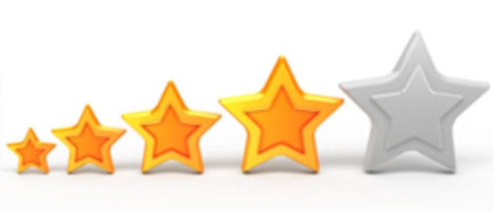 Illustration of online review sites featuring star ratings and comments.