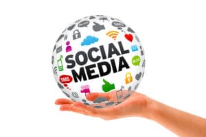 Infographic depicting the mass reach and relevance of social media platforms for business marketing.