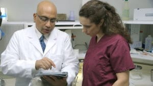 Dental staff having a morning coordination meeting.