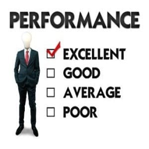 Graphic representing employee job performance.