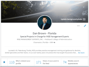 Another professional image of Dan Brown from LinkedIn.