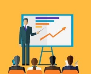 A group of professionals attending a training session in a conference room.