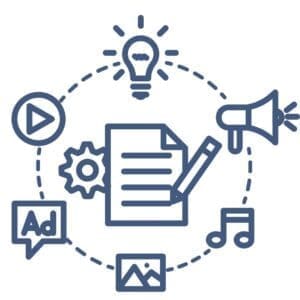 Analytics dashboard displaying graphs and charts tracking website marketing performance metrics.