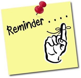 Clipart image of a reminder calendar with appointment notes.