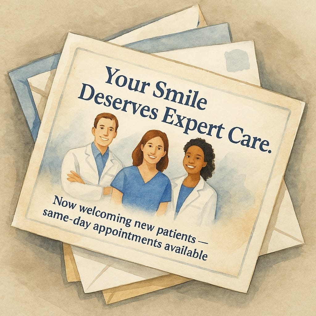 Example of a dental postcard.