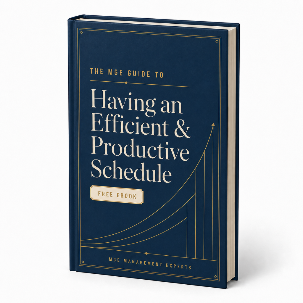 The MGE Guide to Having an Efficient & Productive Schedule cover 